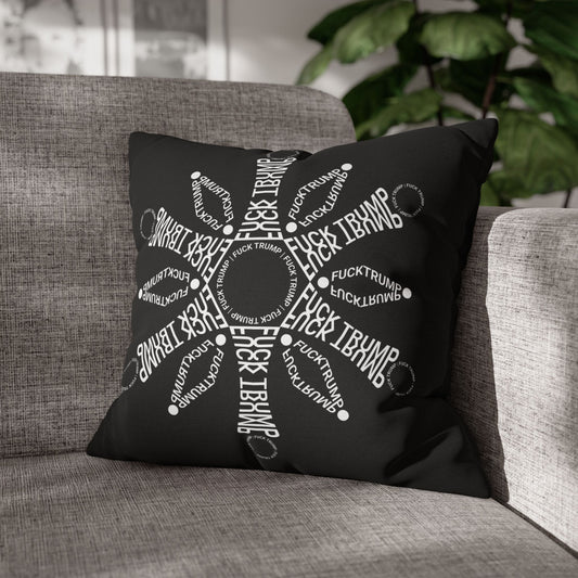 F*ck Trump Winter Snowflake Accent Pillow Cover