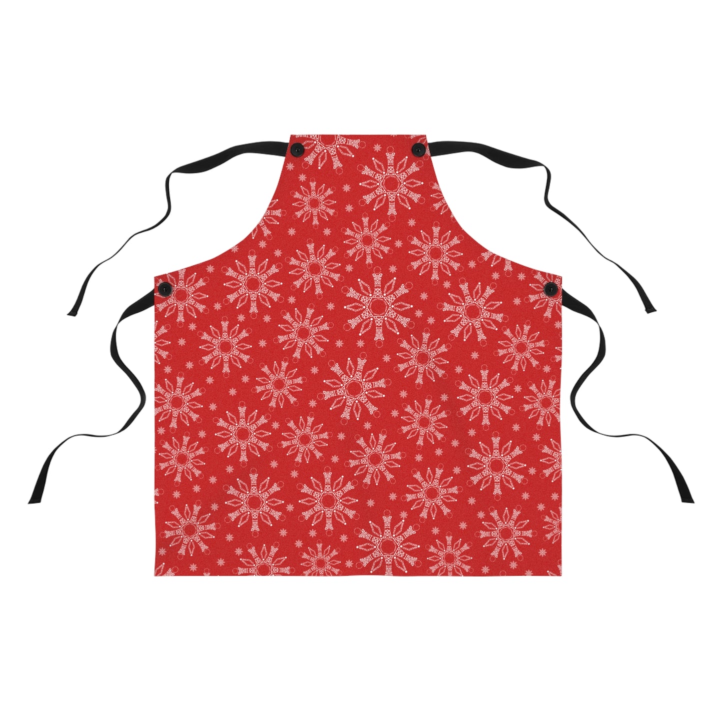 Subtle F*ck Trump Red Winter Snowflakes Cooking Apron