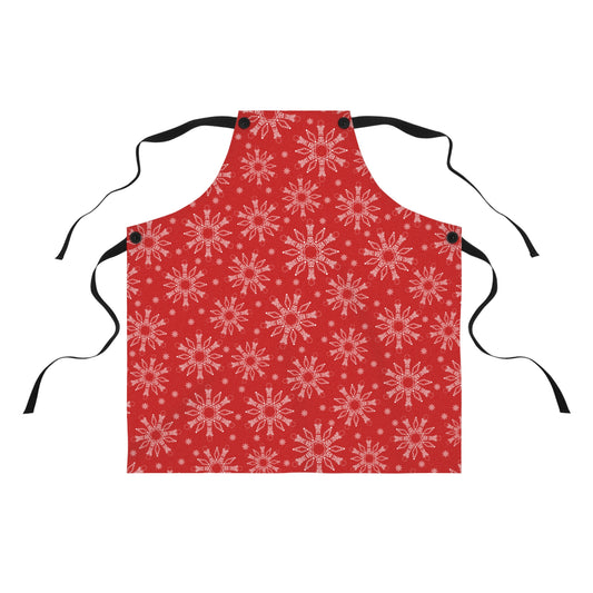 Subtle F*ck Trump Red Winter Snowflakes Cooking Apron