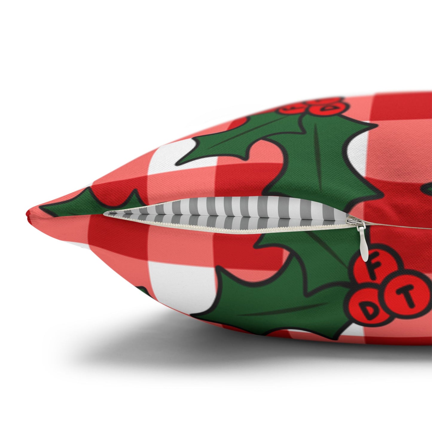 F*ck Trump Christmas Holly Accent Pillow Cover