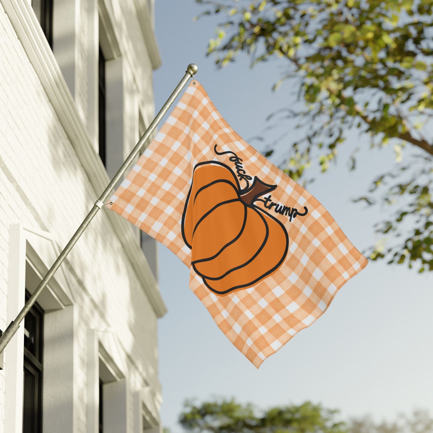 F*ck Trump Autumn Pumpkin Full-Sized Flag