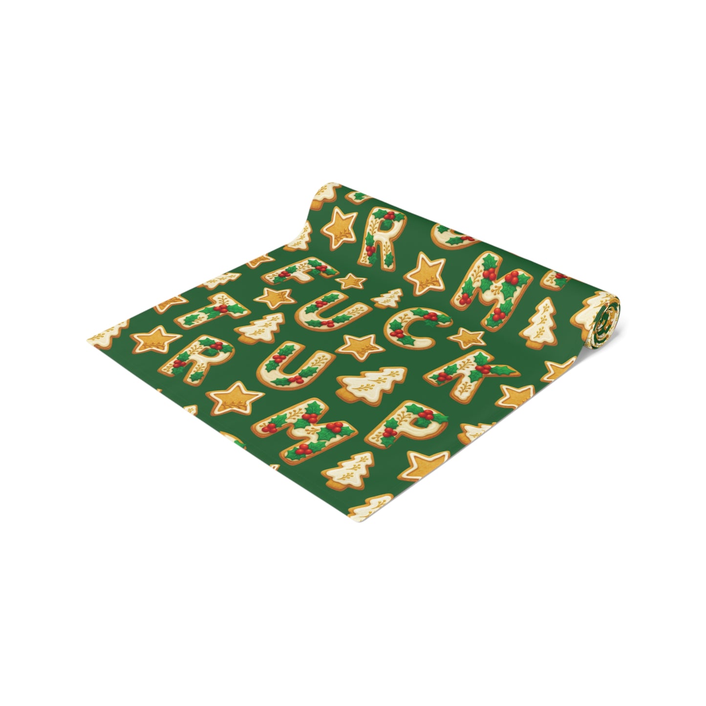 Subtle F*ck Trump Christmas Cookie Table Runner