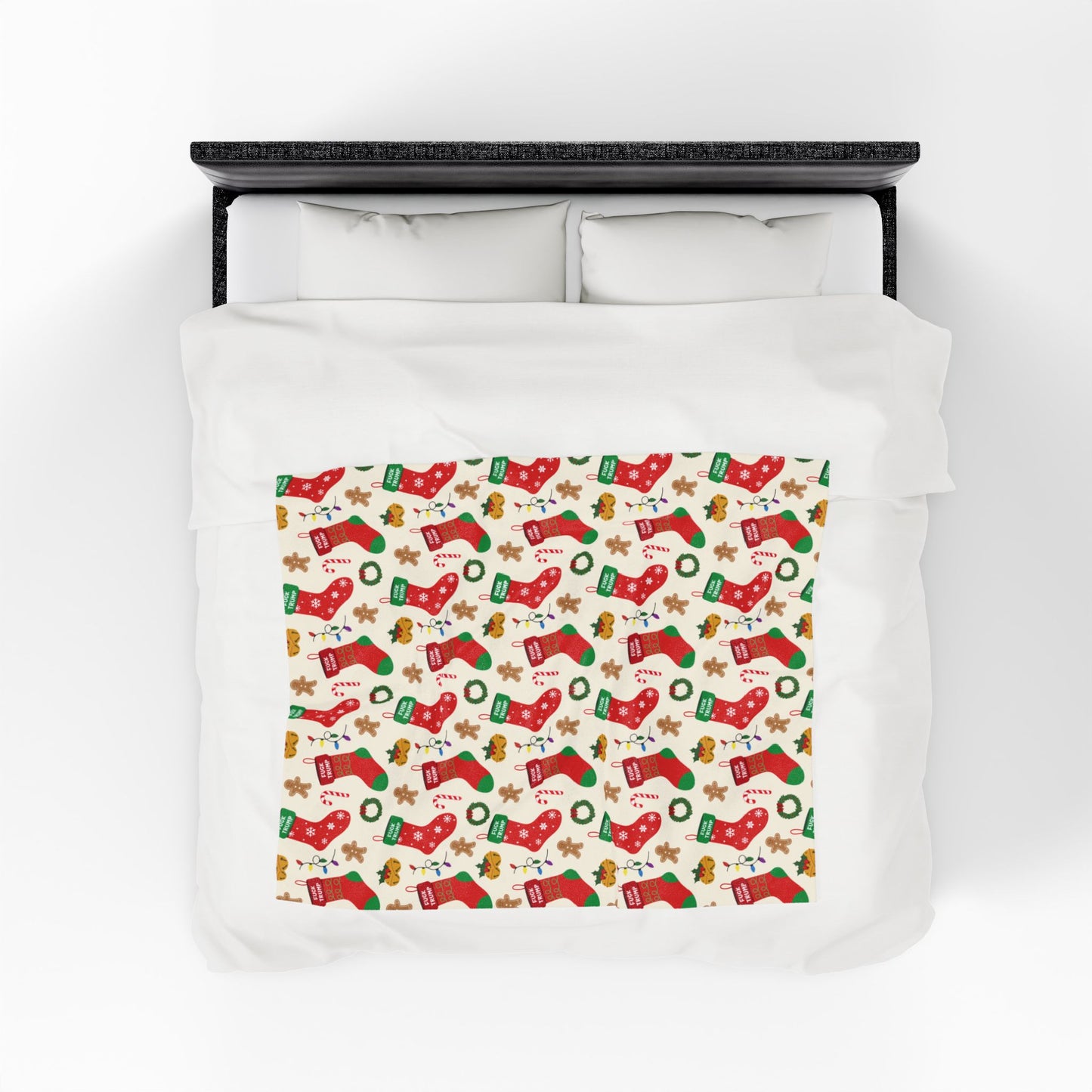 Subtle F*ck Trump Christmas Stocking Velveteen Plush Blanket