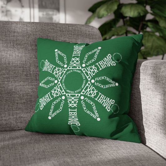 F*ck Trump Winter Snowflake Accent Pillow Cover