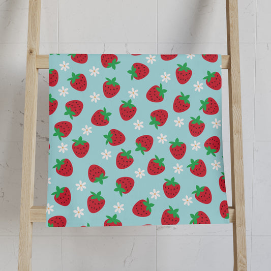 Blue Trump Sucks Strawberry Seeds Hand Towel