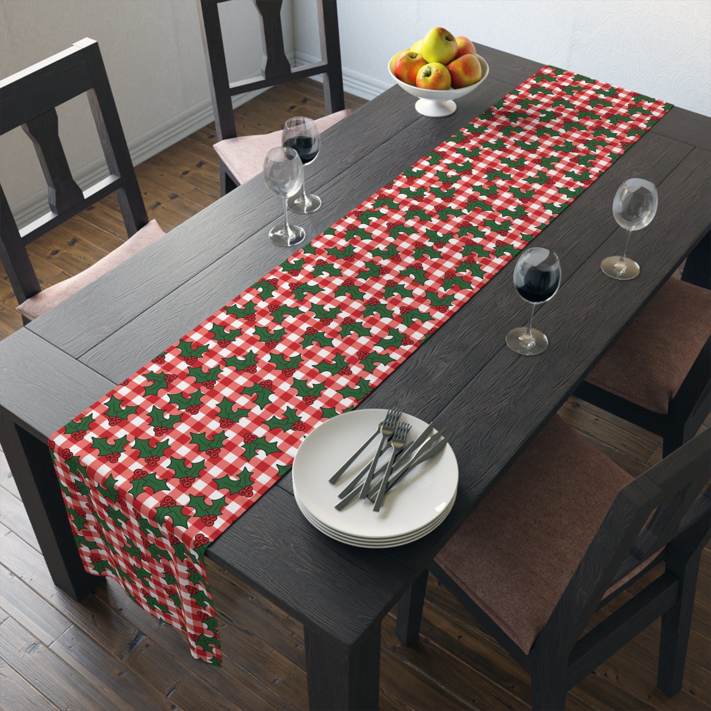 Subtle FDT Christmas Holly Table Runner