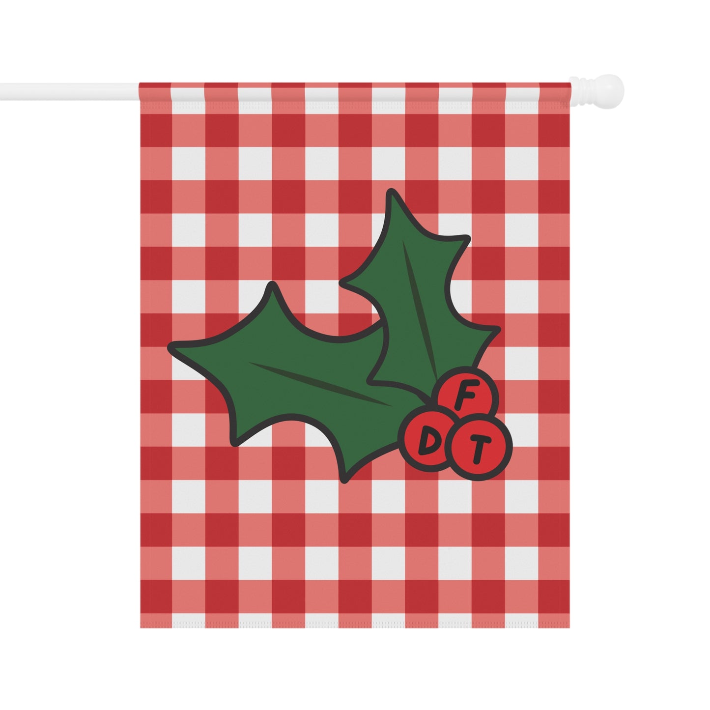 Subtle FDT Christmas Holly Garden Flag