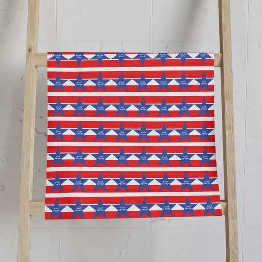 Subtle F*ck Trump Stars and Stripes Hand Towel