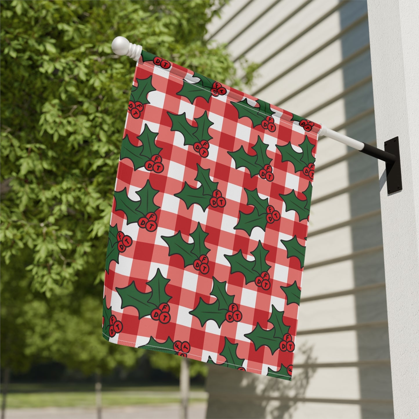 Subtle FDT Christmas Holly Garden Flag