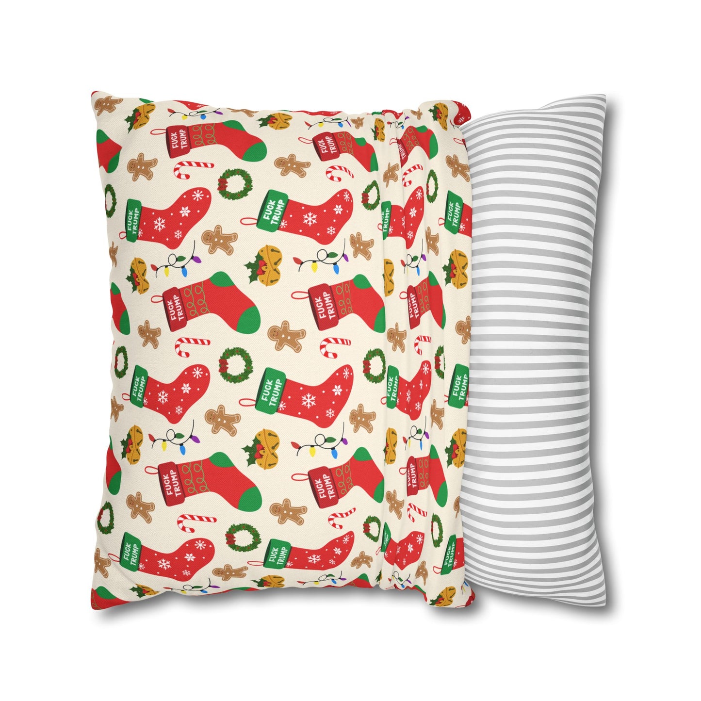 F*ck Trump Christmas Stockings Accent Pillow Cover