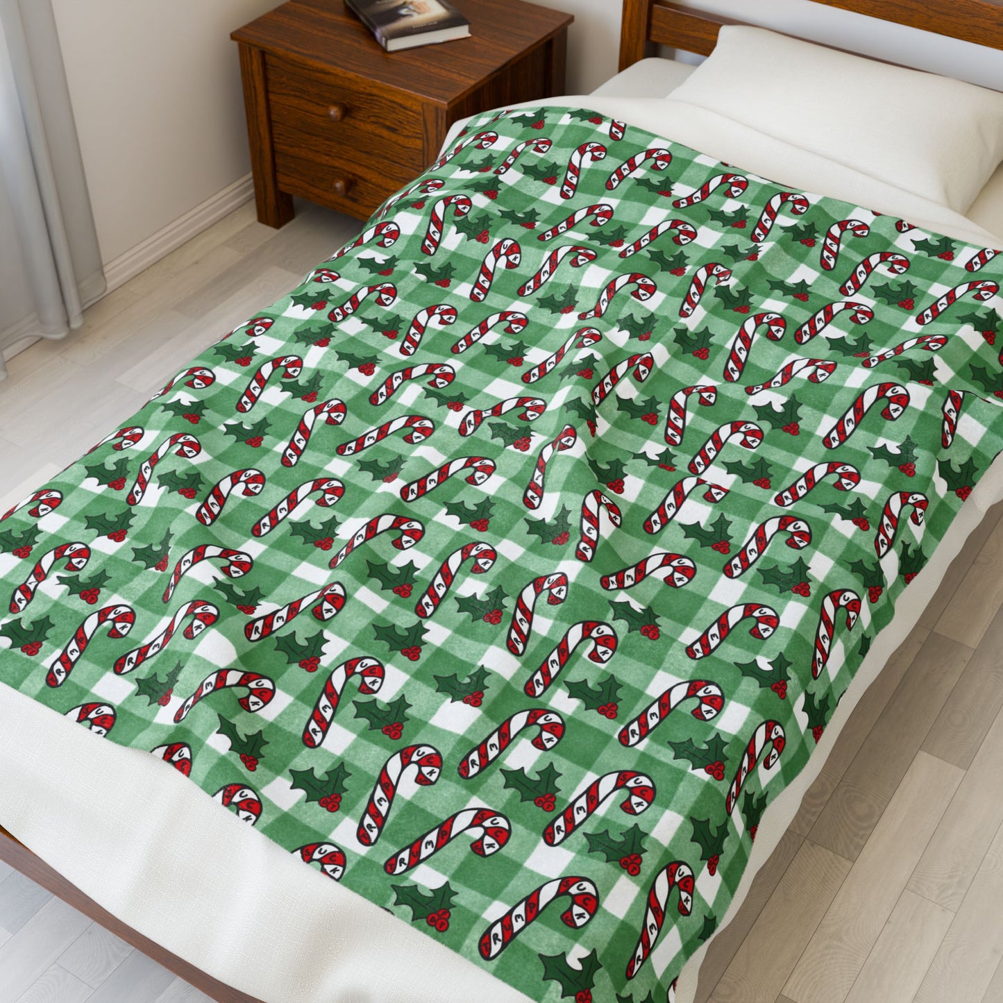 Subtle Trump Suck Candy Canes Velveteen Plush Blanket