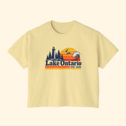Retro Lake Ontario Cropped T-Shirt