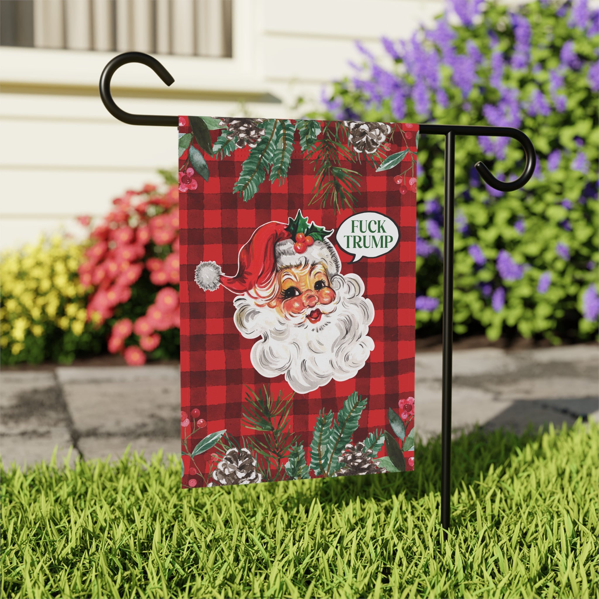 F*ck Trump Santa Christmas Garden Flag