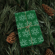 Subtle F*ck Trump Green Snowflake Wrapping Paper