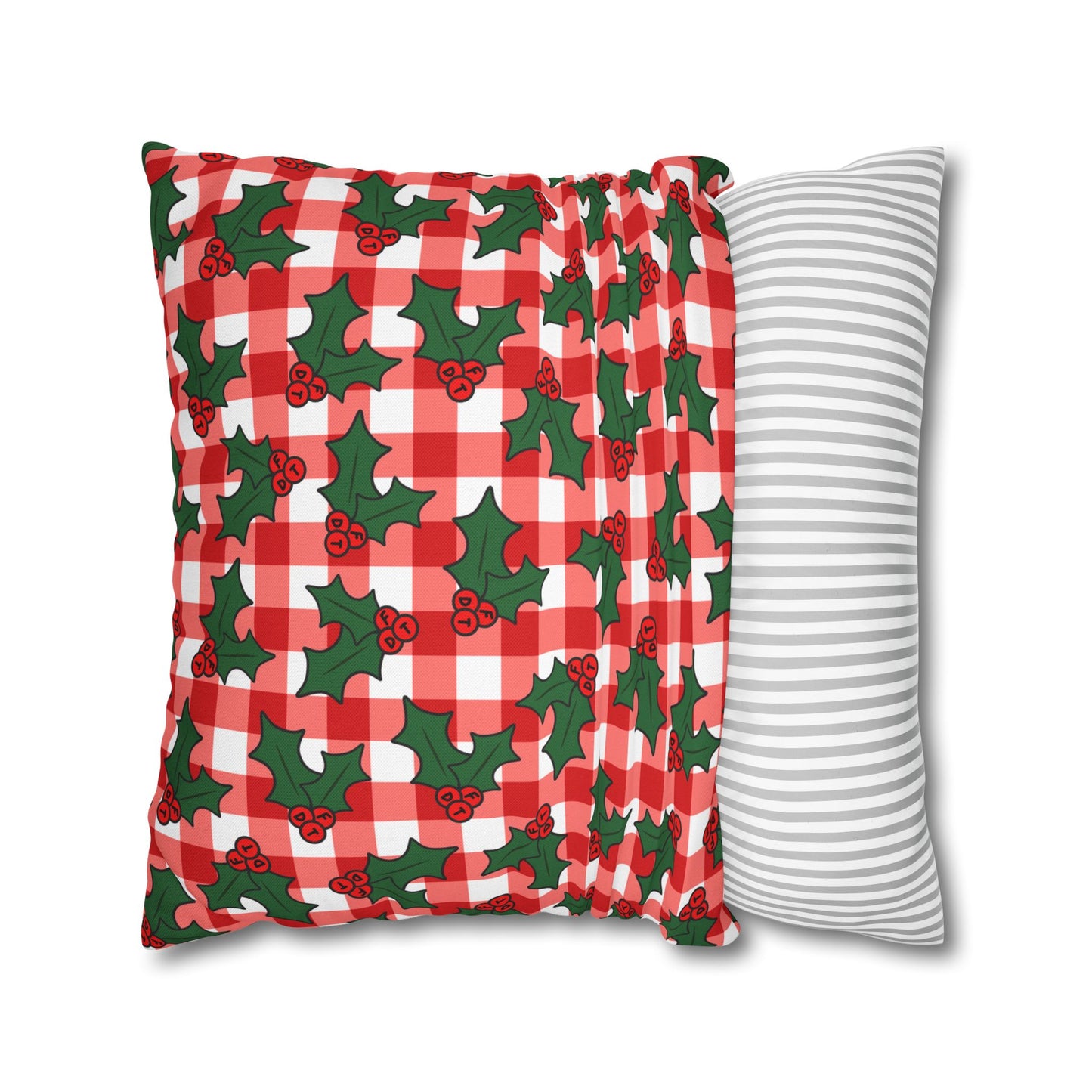F*ck Trump Christmas Holly Accent Pillow Cover