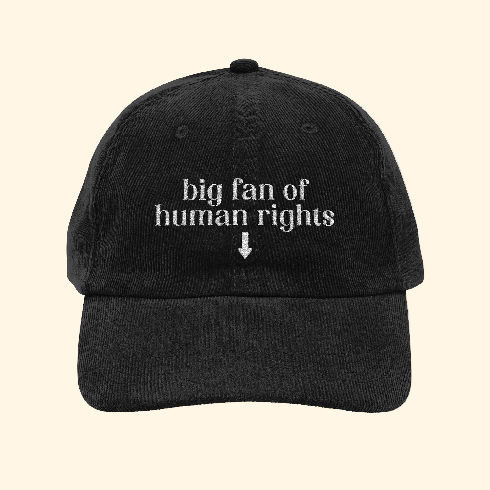 Big Fan of Human Rights Vintage Corduroy Cap