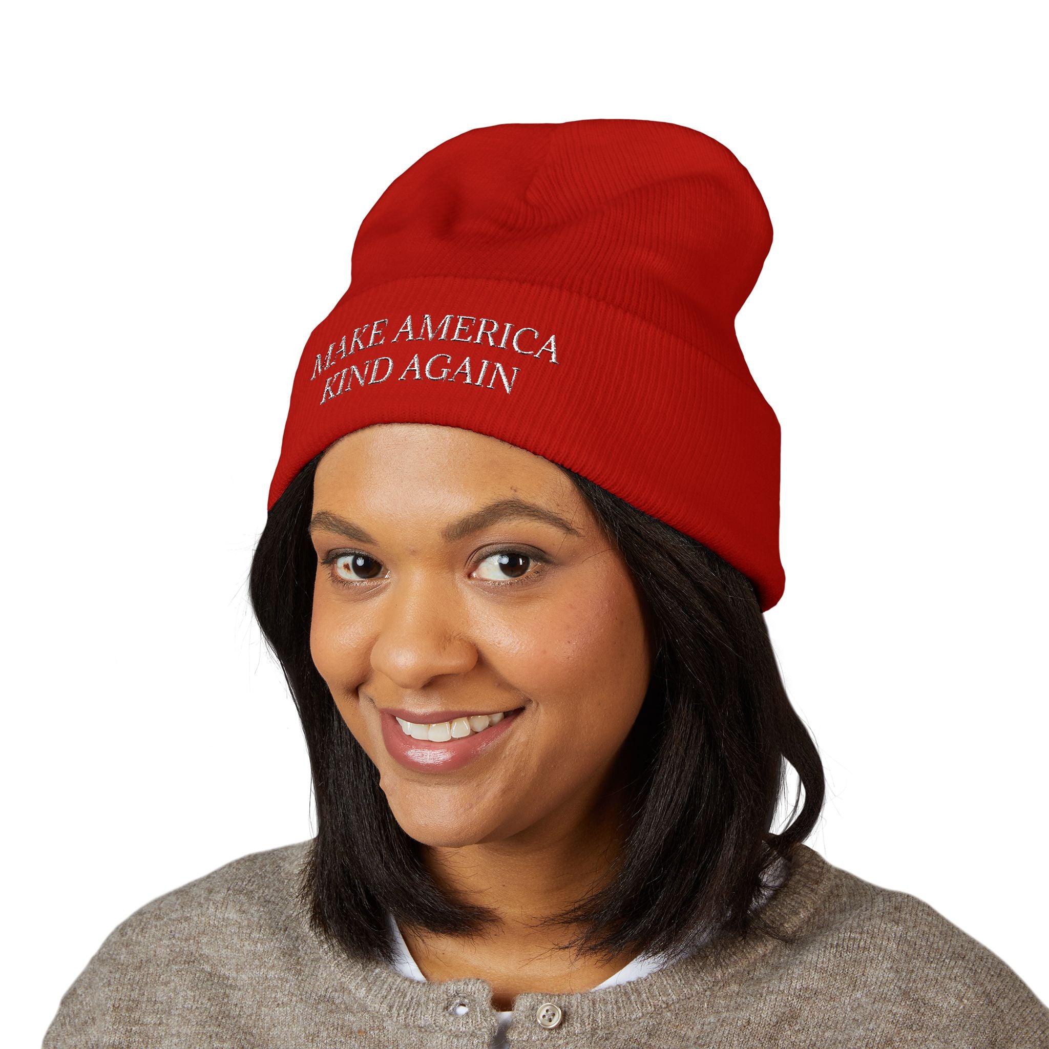 Make America Kind Again Embroidered Beanie