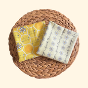 Honey Bees + Daisies | F*ck Trump Waffle Weave Kitchen Duo
