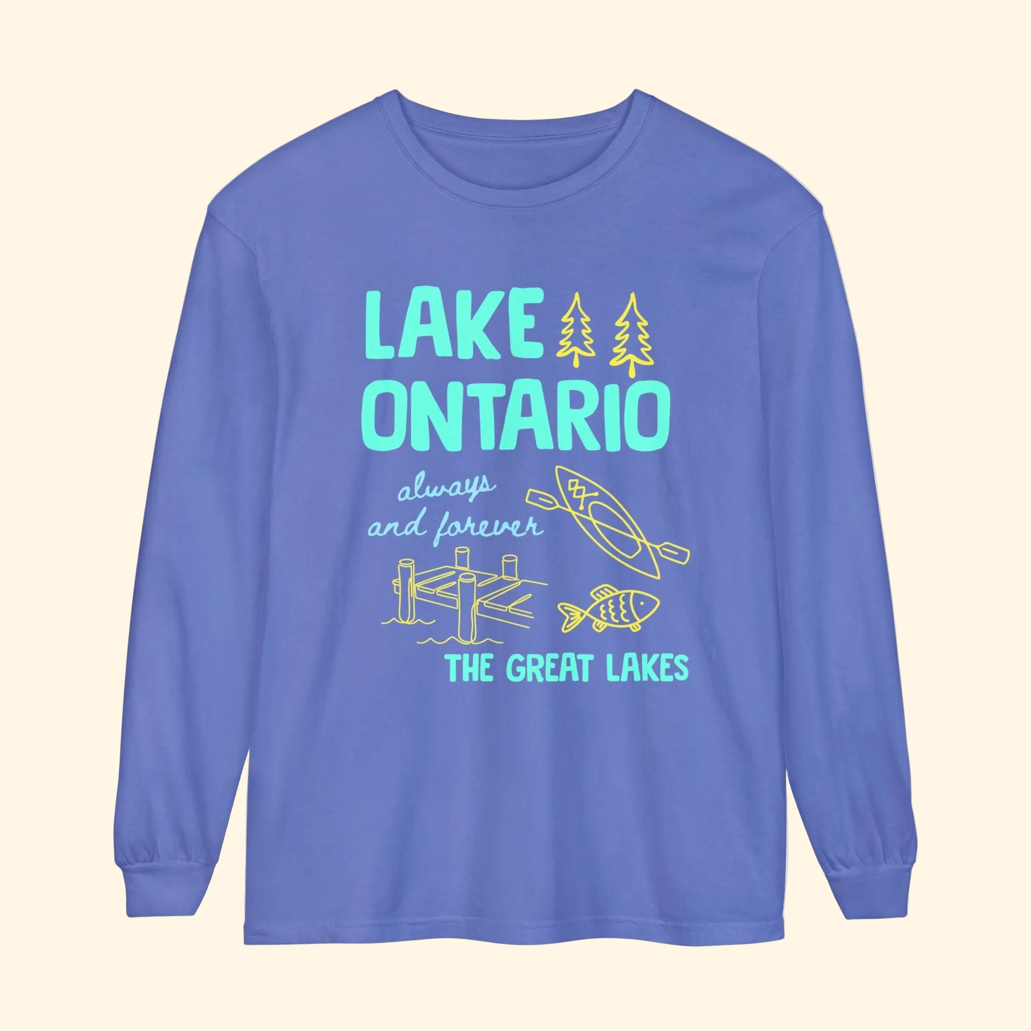 Lake Ontario Always and Forever Doodle Long Sleeve Shirt