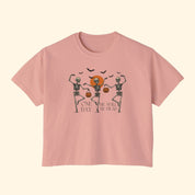 One Day He'll Be Dead Skeleton Boxy Crop T-Shirt