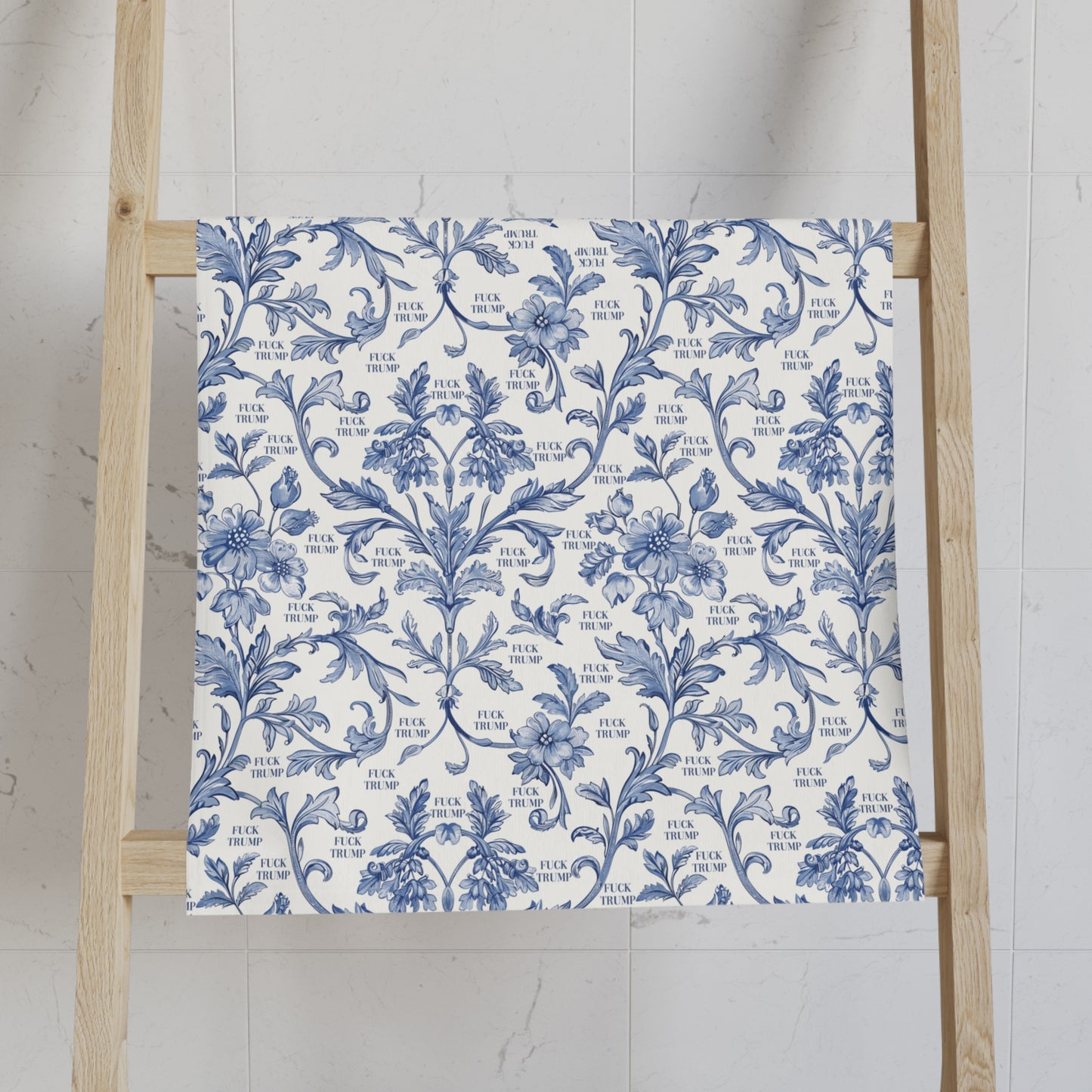 Subtle F*ck Trump Toile de Jouy Hand Towel