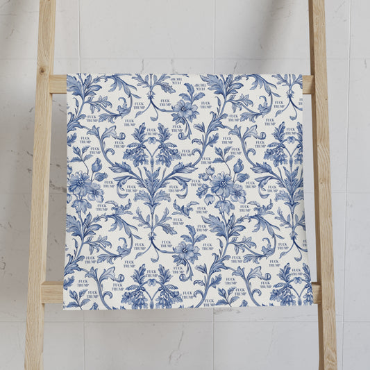 Subtle F*ck Trump Toile de Jouy Hand Towel