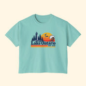 Retro Lake Ontario Cropped T-Shirt