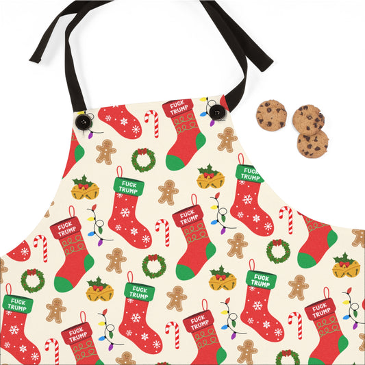 Subtle F*ck Trump Christmas Stockings Cooking Apron