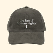 Big Fan of Human Rights Vintage Corduroy Cap