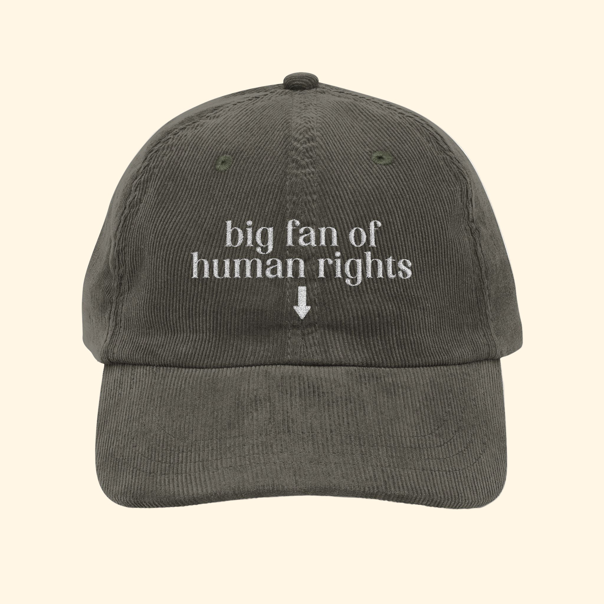 Big Fan of Human Rights Vintage Corduroy Cap