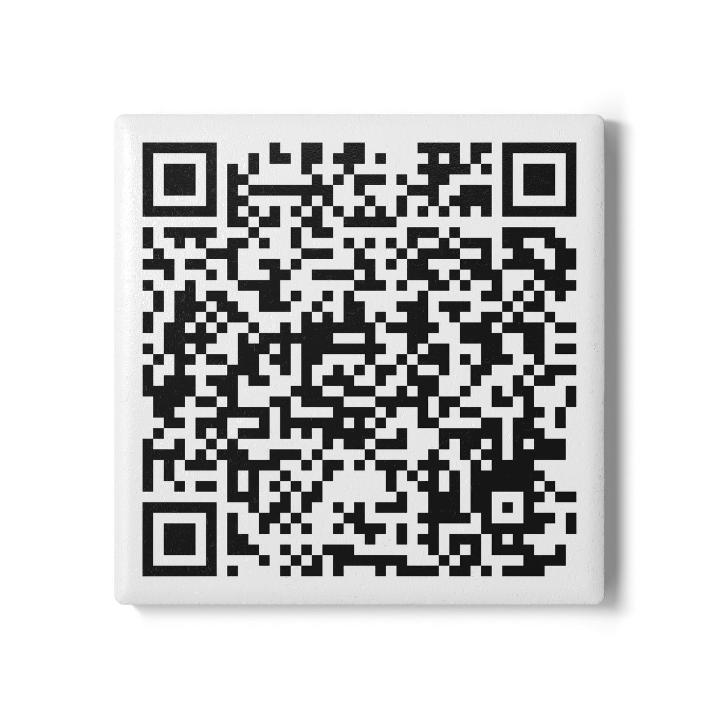 Trump and Epstein Besties QR Code Ceramic Coaster