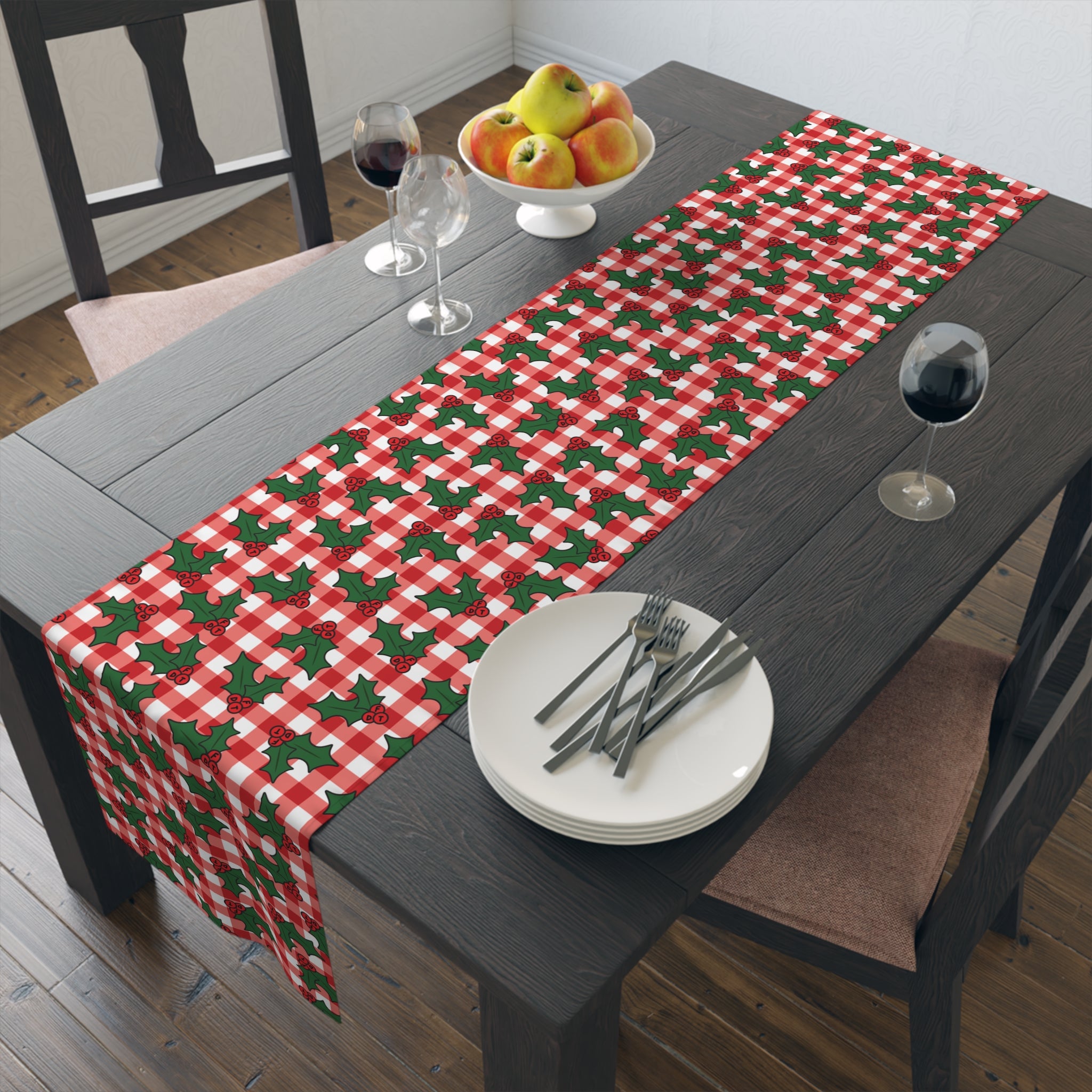 Subtle FDT Christmas Holly Table Runner