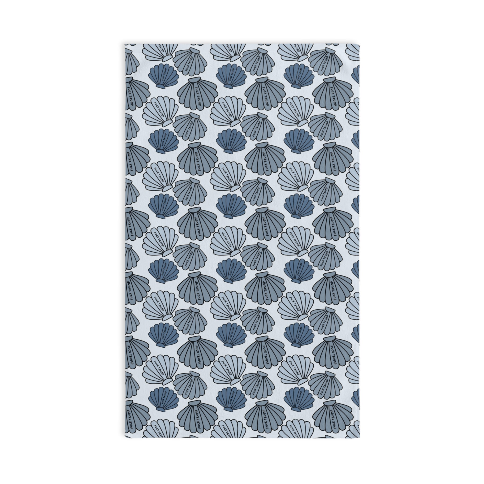 Coastal Shell F*ck Trump Hand Towel