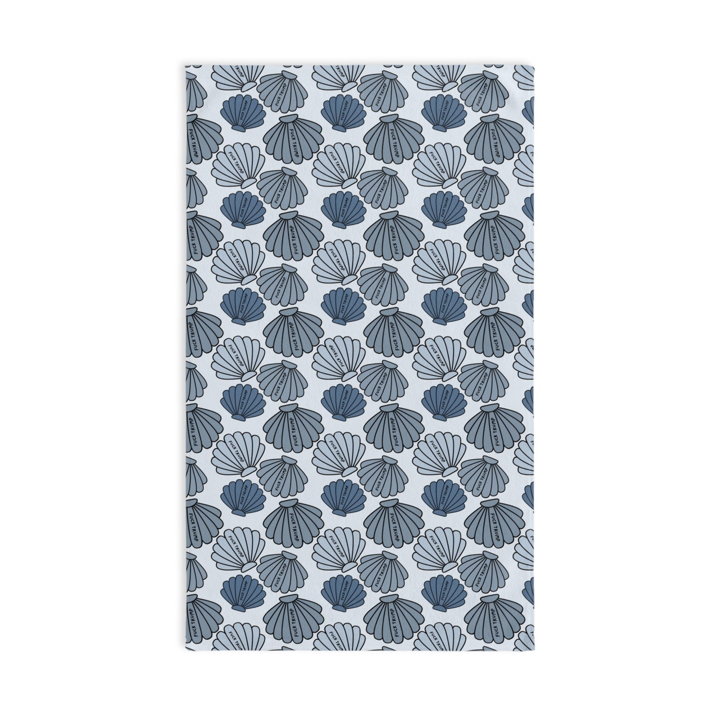 Coastal Shell F*ck Trump Hand Towel