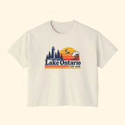 Retro Lake Ontario Cropped T-Shirt