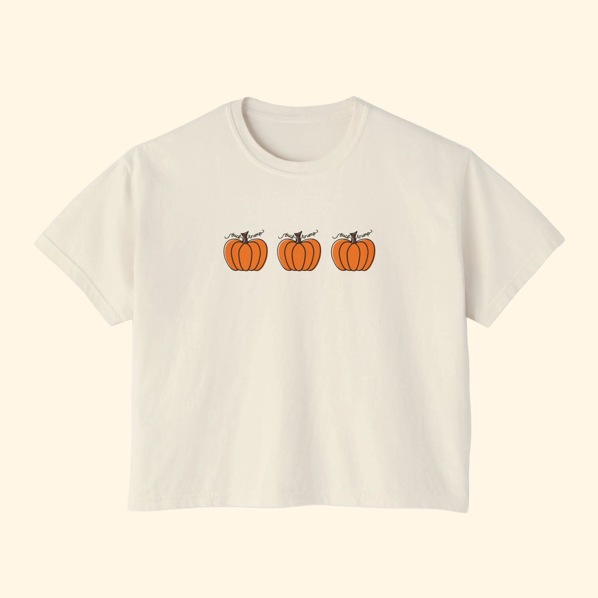 F*ck Trump Pumpkin Boxy Cropped T-Shirt