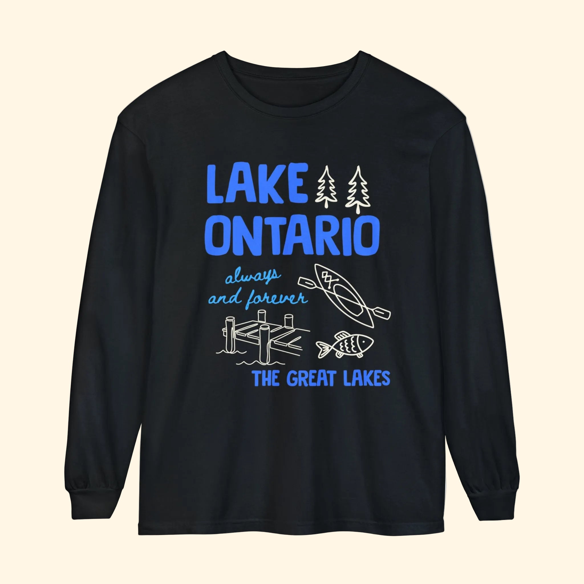 Lake Ontario Always and Forever Doodle Long Sleeve Shirt