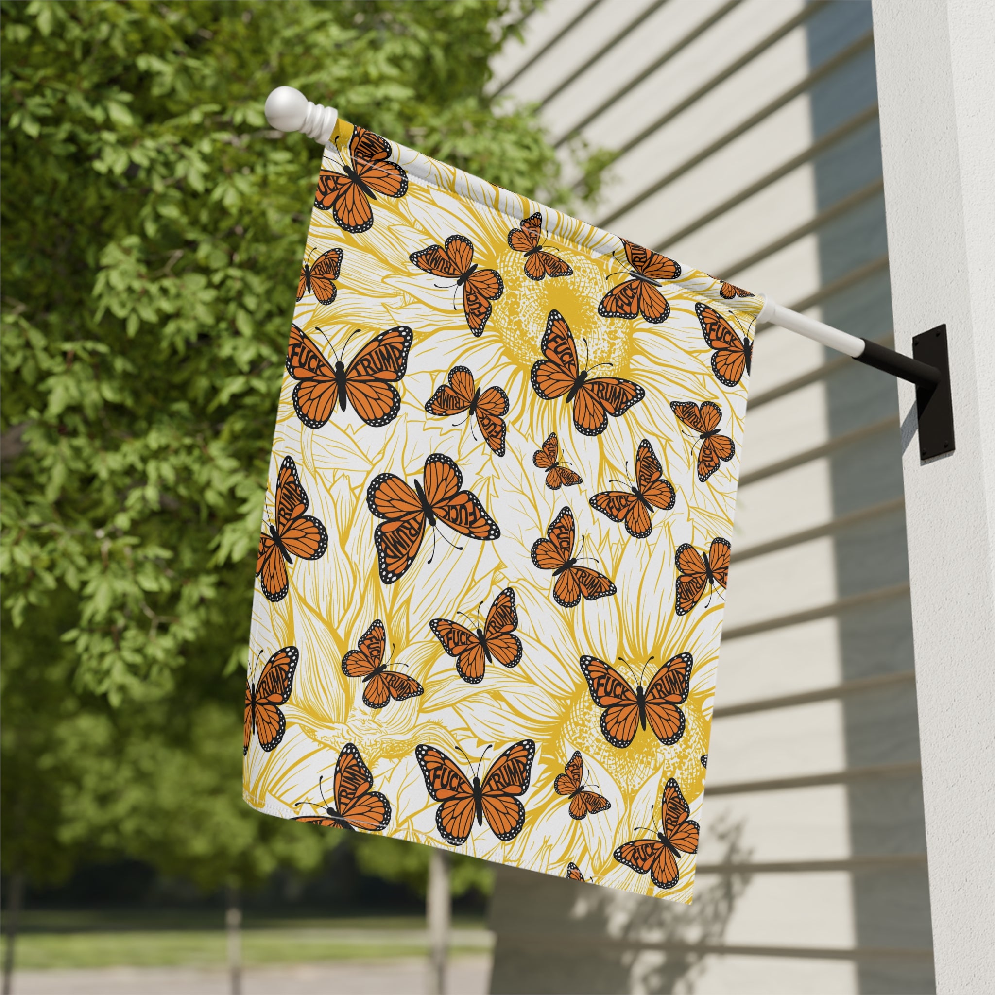 F*ck Trump No Monarchs Butterfly Garden Flag