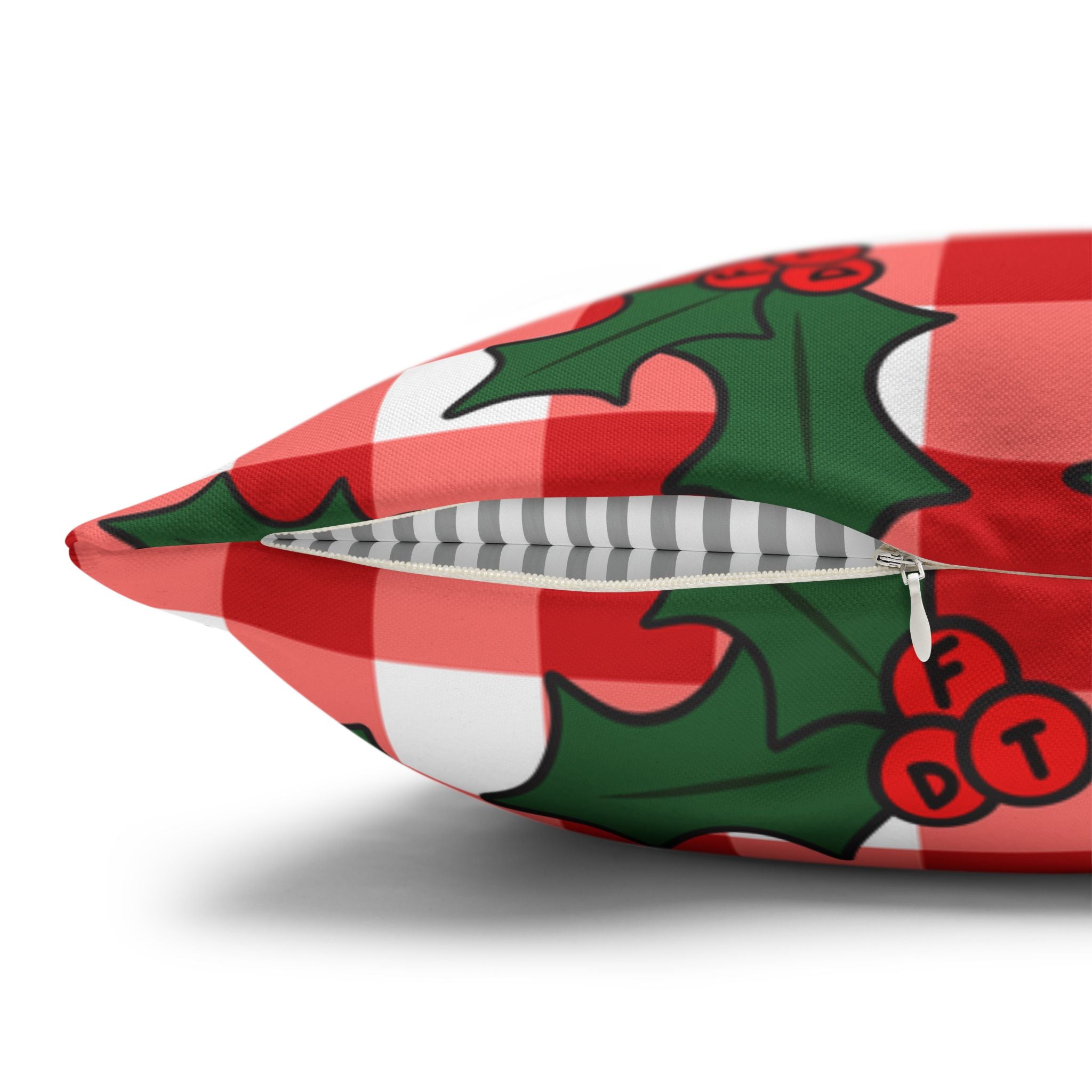 F*ck Trump Christmas Holly Accent Pillow Cover