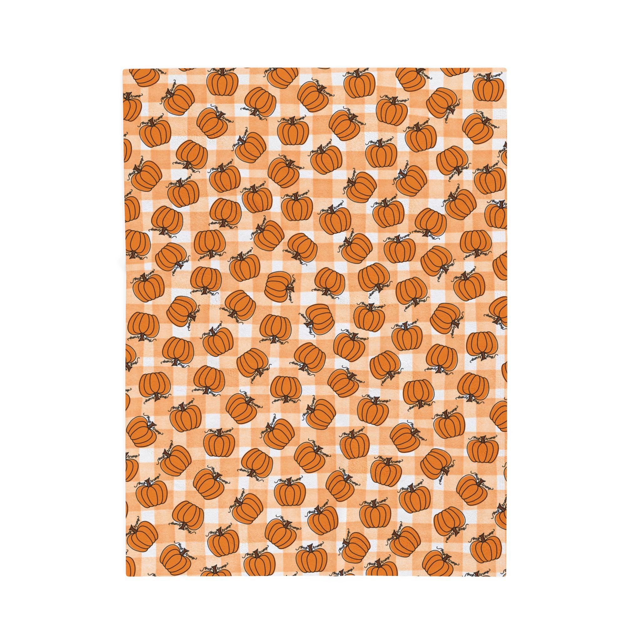 Subtle F*ck Trump Pumpkin Velveteen Plush Blanket