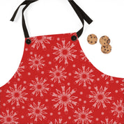 Subtle F*ck Trump Red Winter Snowflakes Cooking Apron