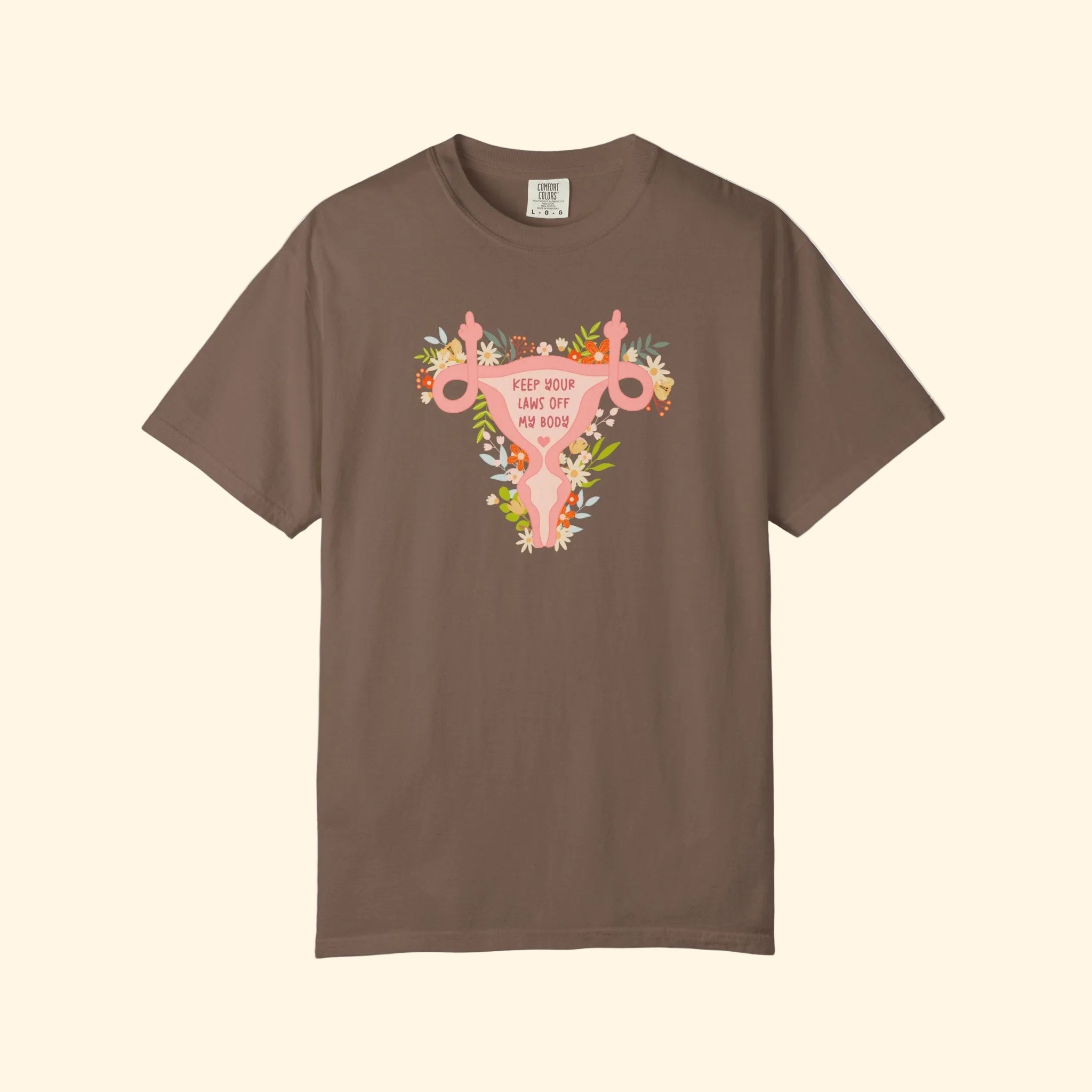 Floral Uterus Reproductive Rights T-Shirt