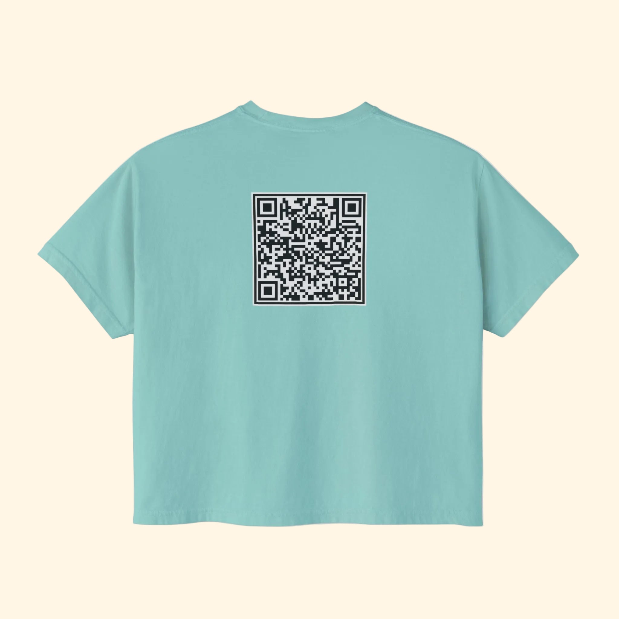 F*ck Trump QR Code Boxy Cropped T-Shirt