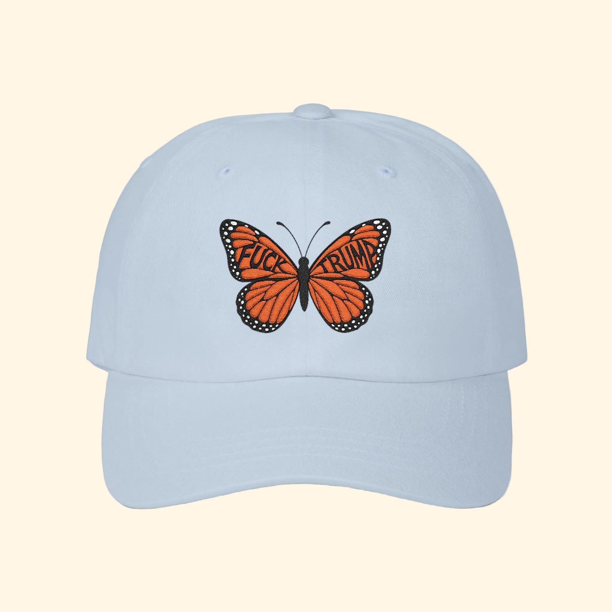 F*ck Trump Monarch Butterfly Embroidered Dad Cap