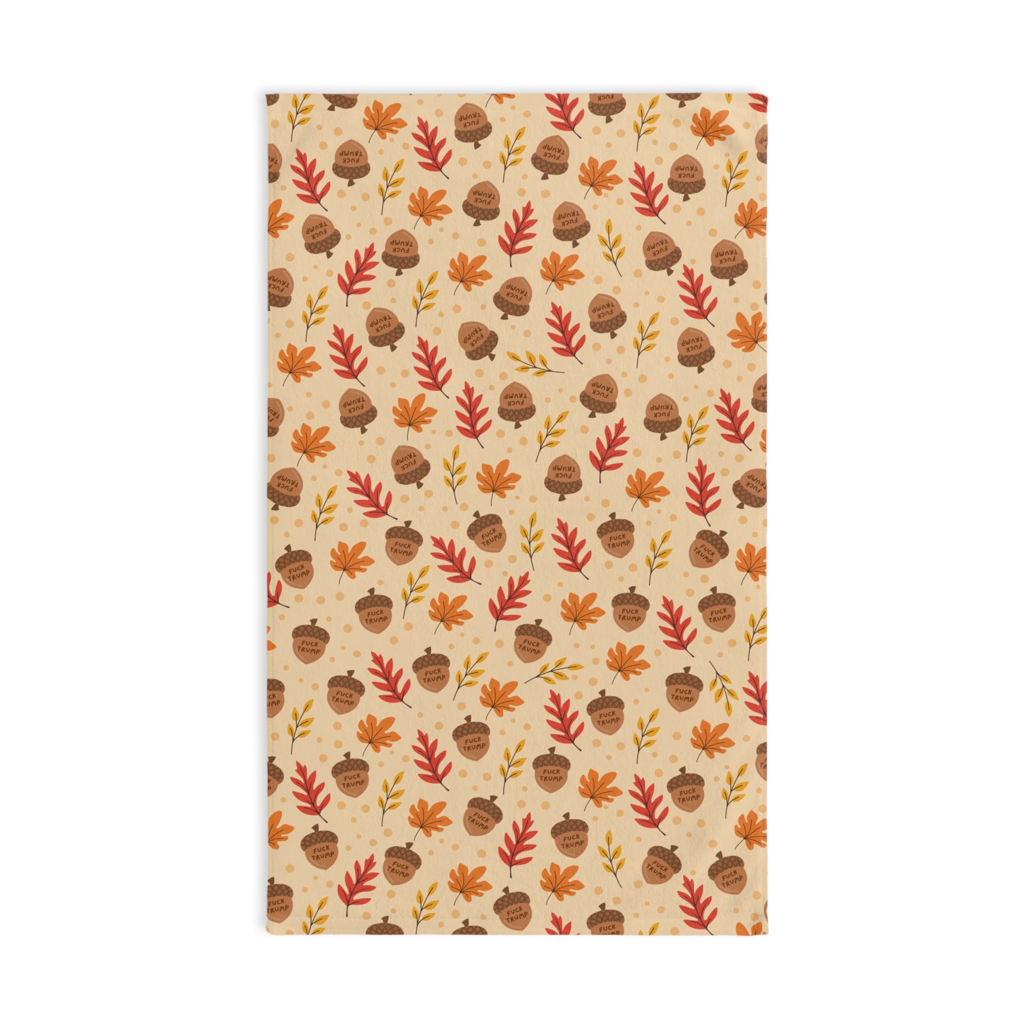 Subtle F*ck Trump Fall Acorns Hand Towel
