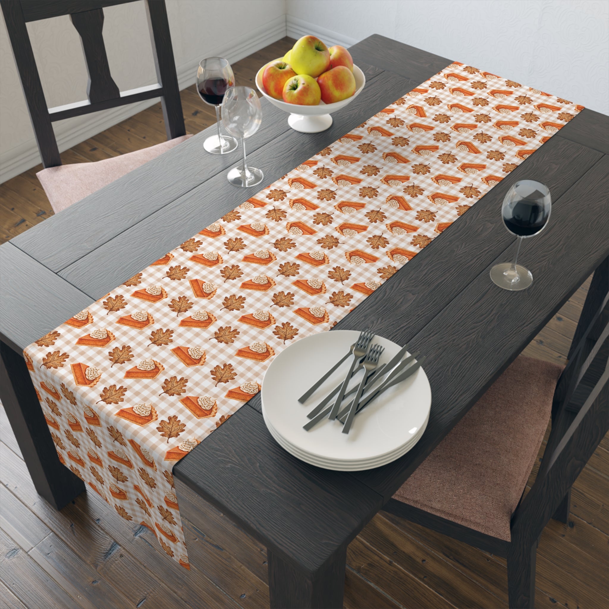 Subtle Trump Sucks Pumpkin Pie Table Runner