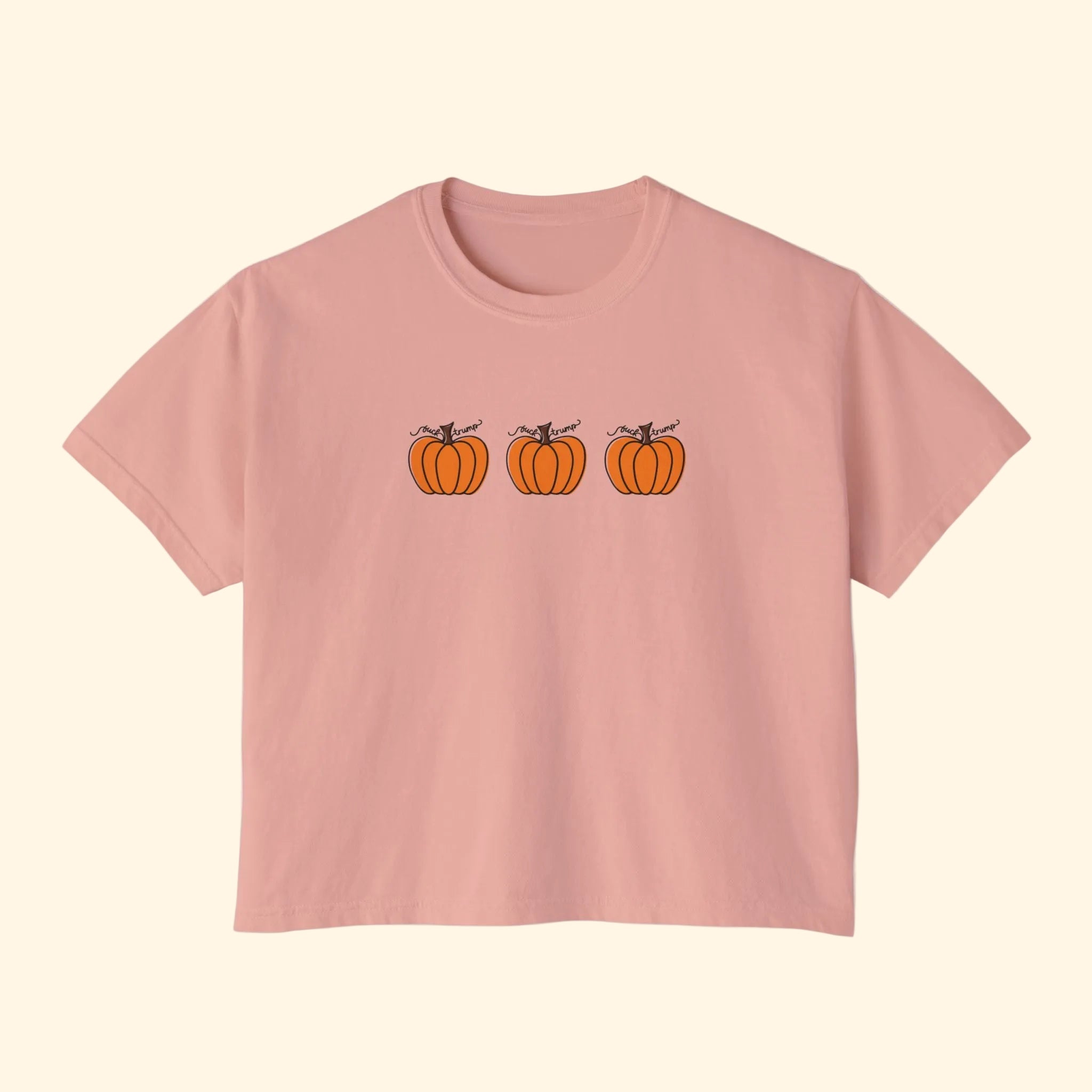 F*ck Trump Pumpkin Boxy Cropped T-Shirt