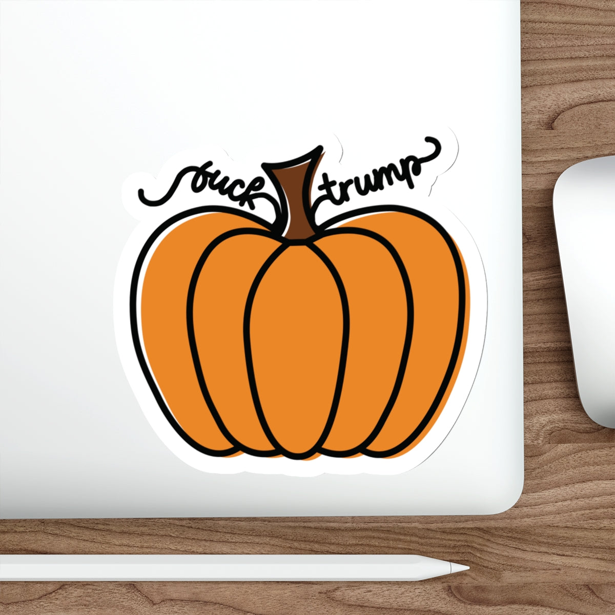 F*ck Trump Pumpkin Die-Cut Sticker