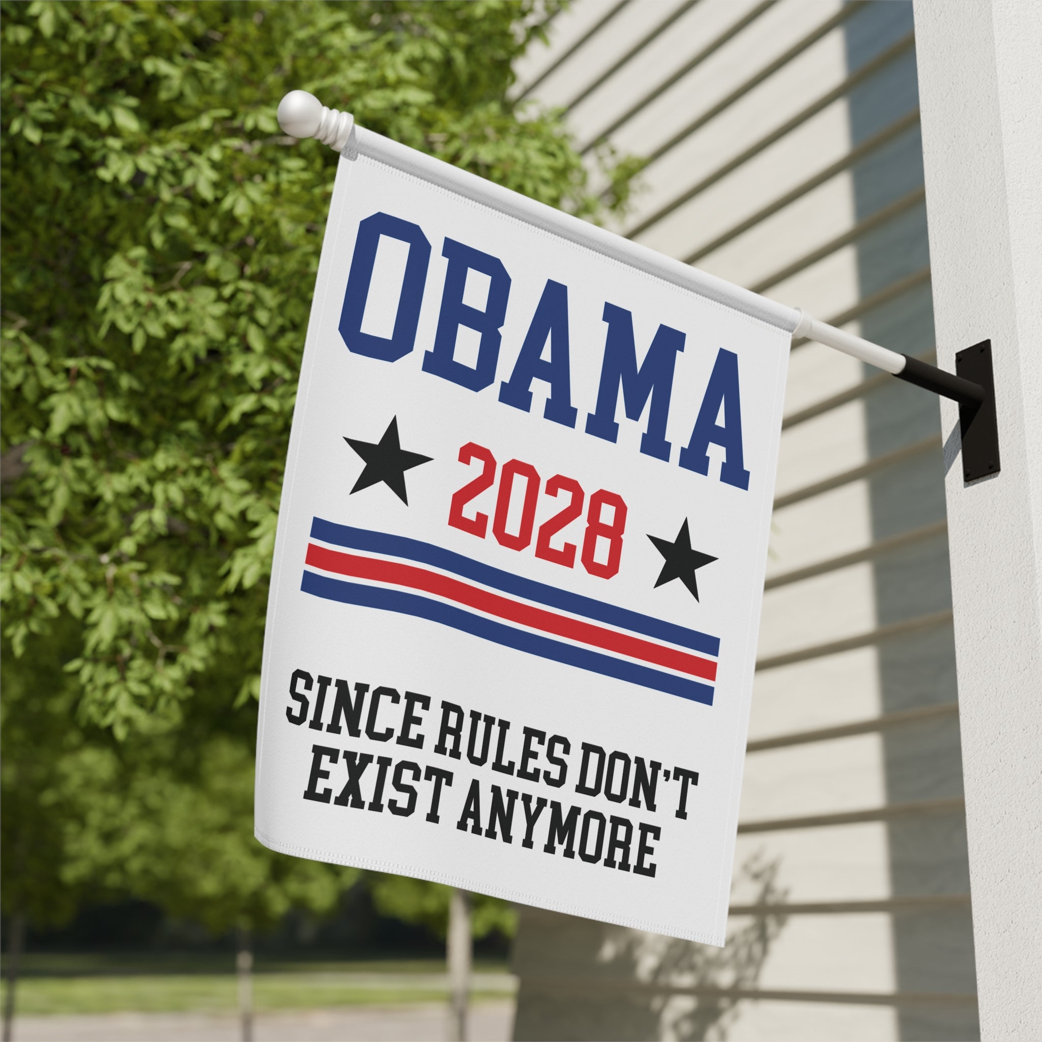 Obama 2028 Political Campaign Satire Flag