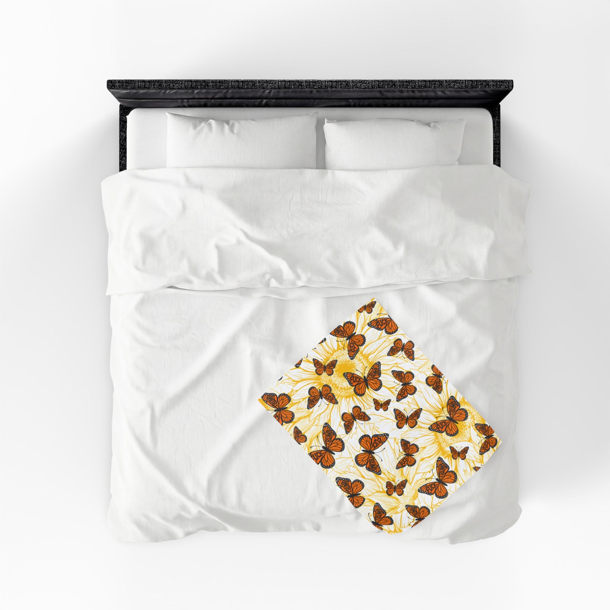 F*ck Trump No Orange Monarchs Butterfly Velveteen Plush Blanket